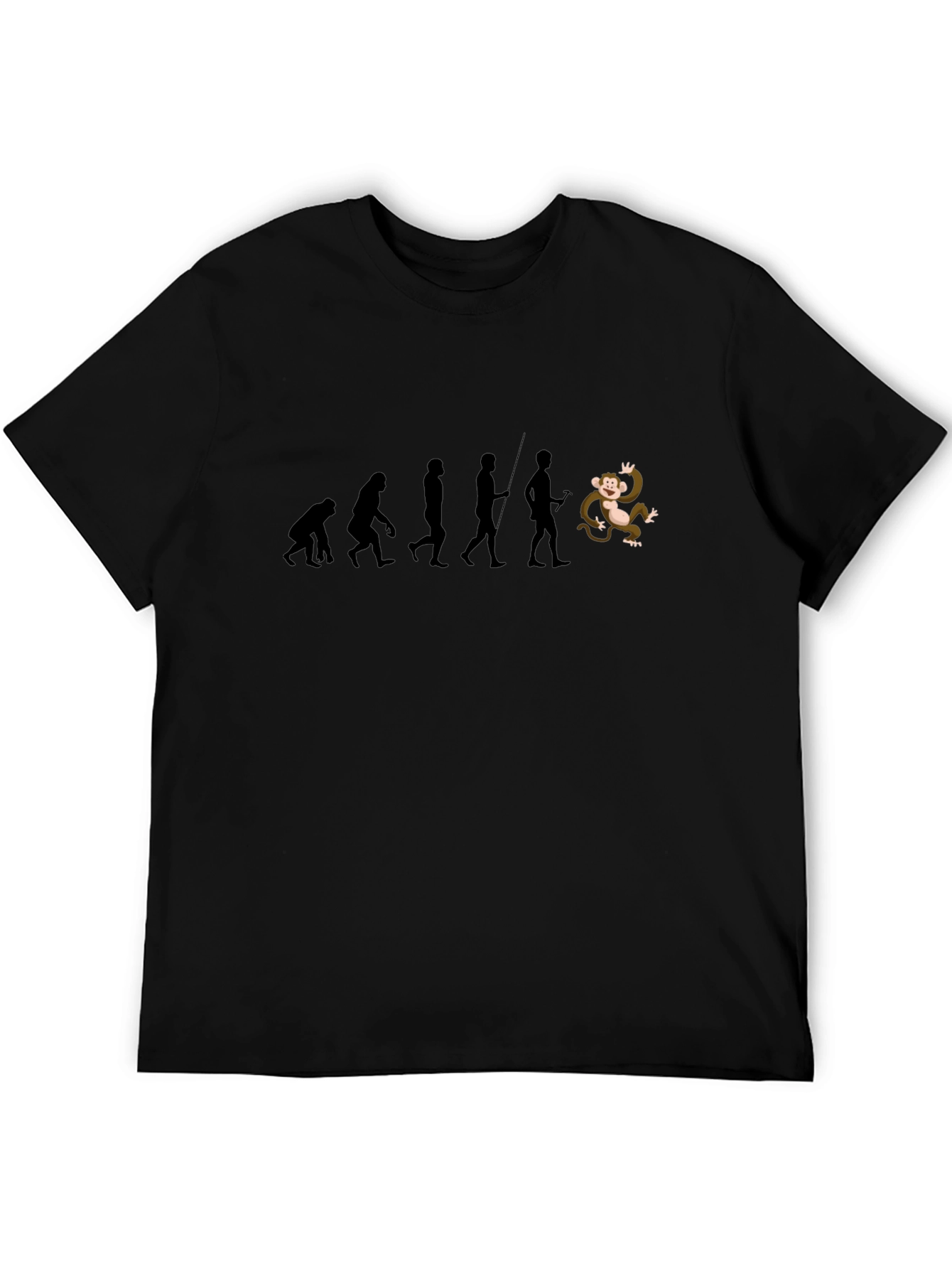 Evolution & Monkey Graphic T-Shirt