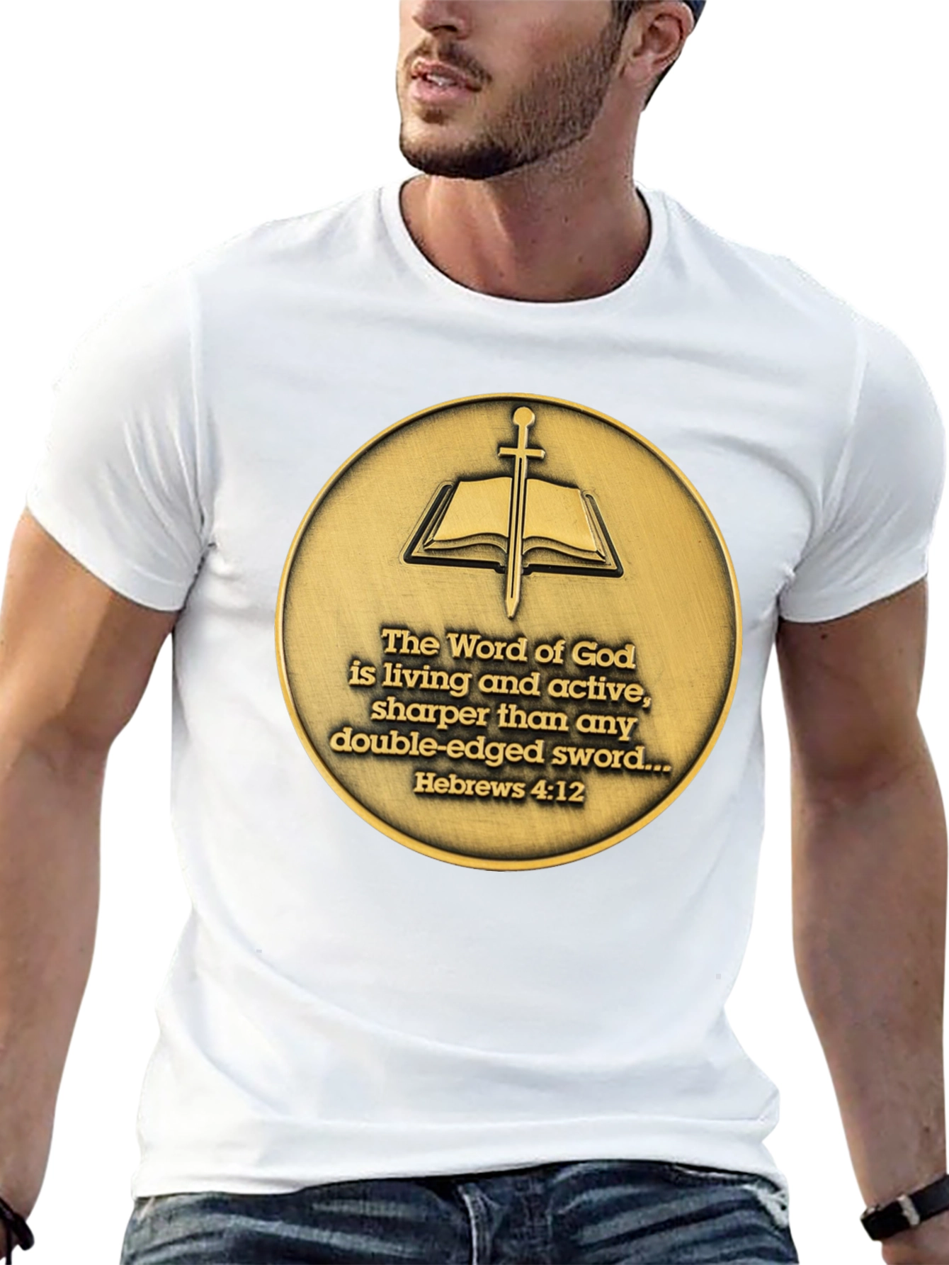 Word of God T-Shirt - Hebrews 4:12 - Religious Tee