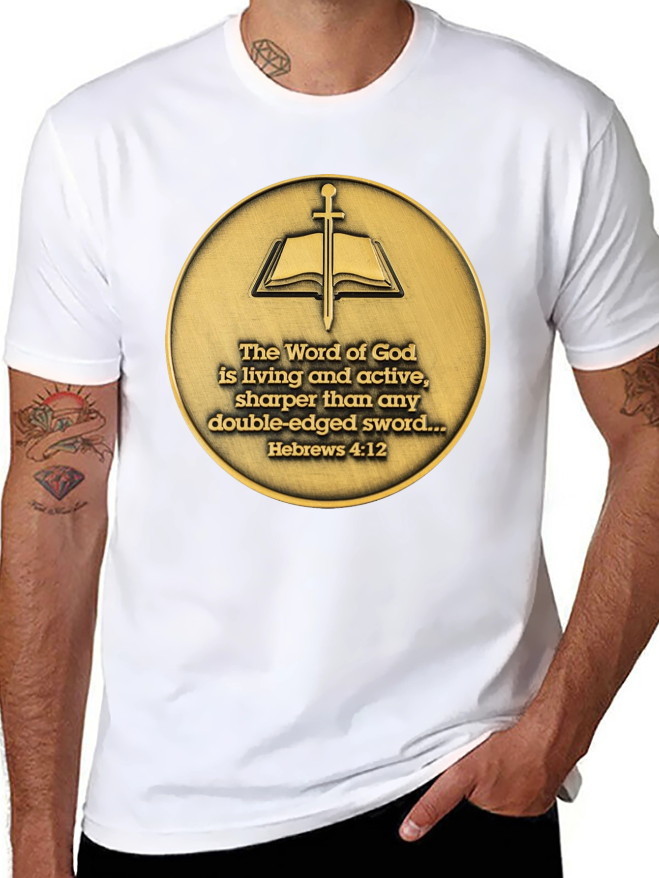 Word of God T-Shirt - Hebrews 4:12 - Religious Tee