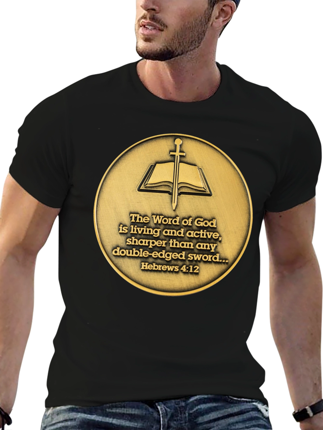 Word of God T-Shirt - Hebrews 4:12 - Religious Tee