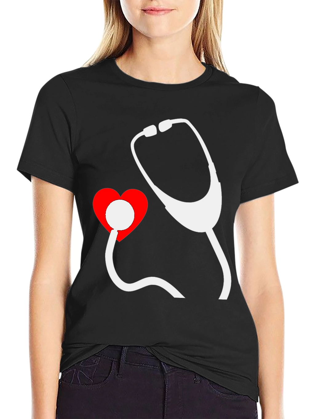 Heartbeat Stethoscope Graphic Tee - Doctor Nurse Shirt