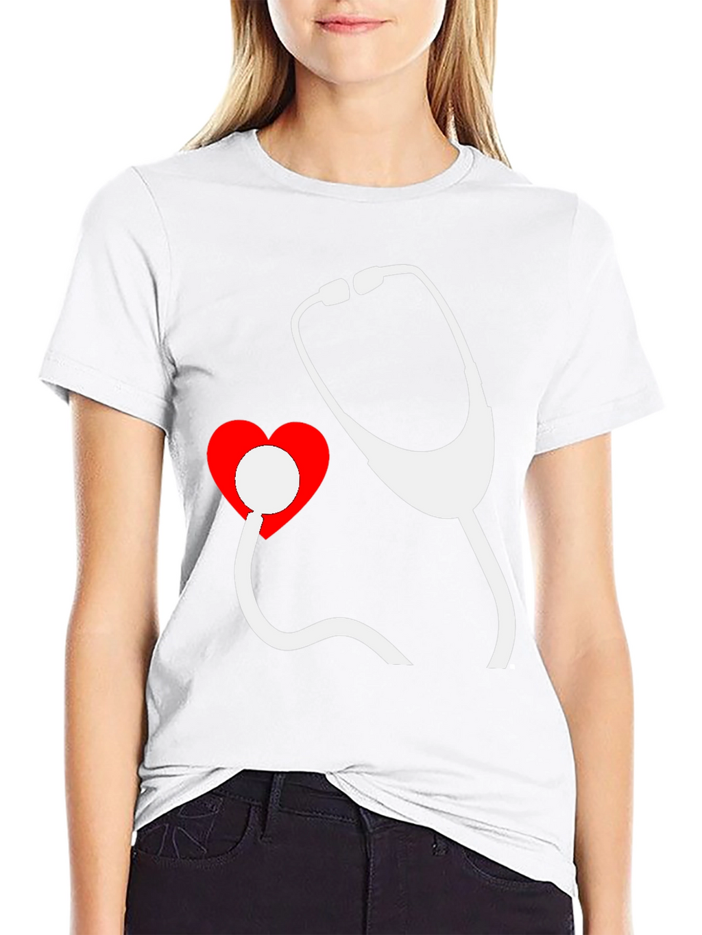 Heartbeat Stethoscope Graphic Tee - Doctor Nurse Shirt