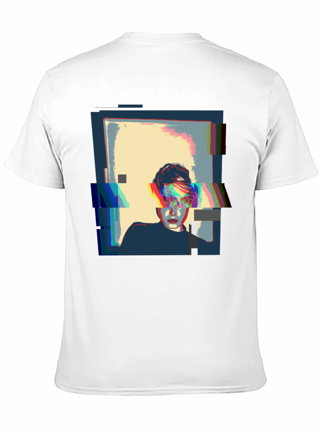 Glitch Art Black T-Shirt - Modern Graphic Tee