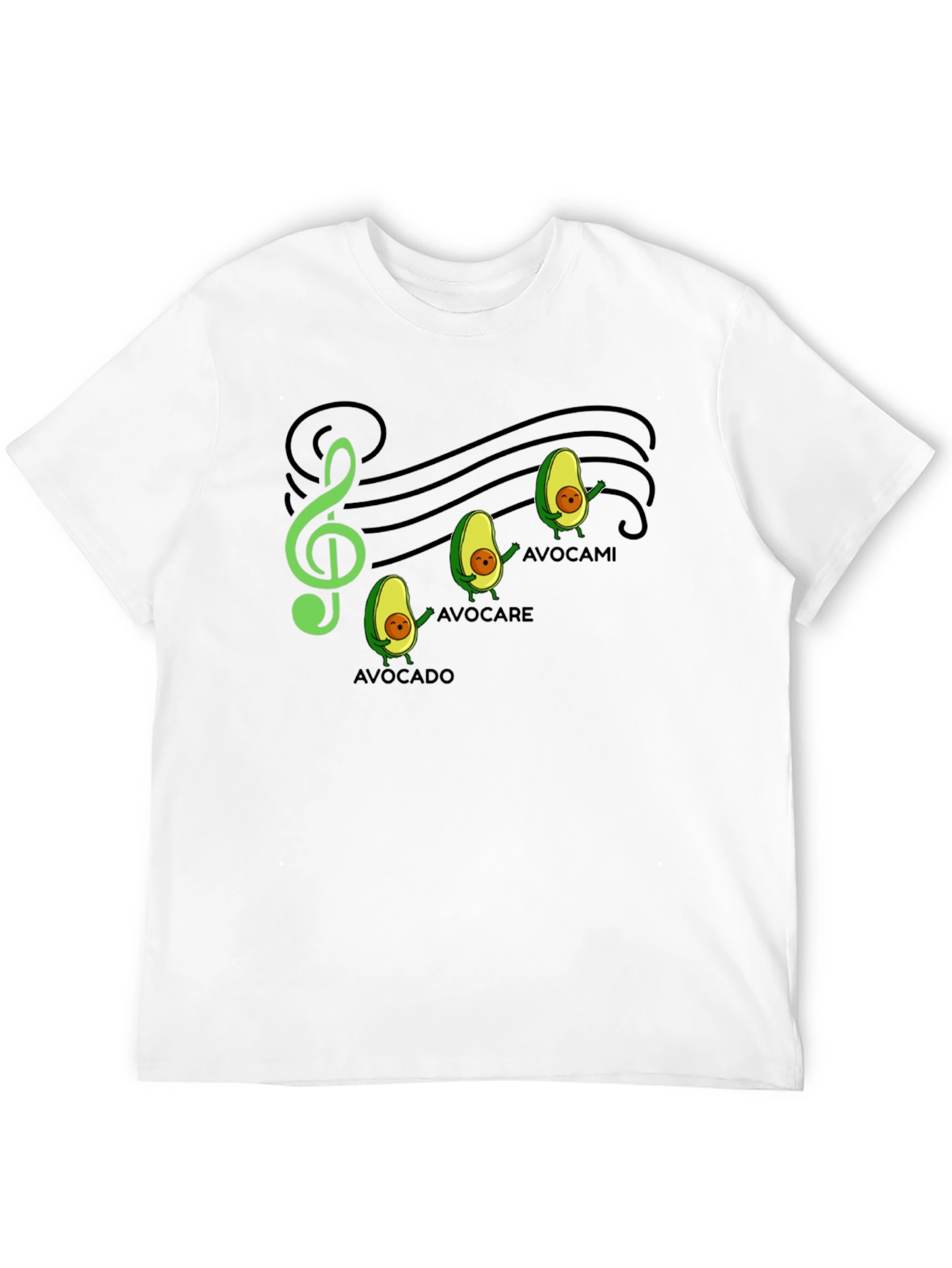 Avocado Music Note Graphic Tee