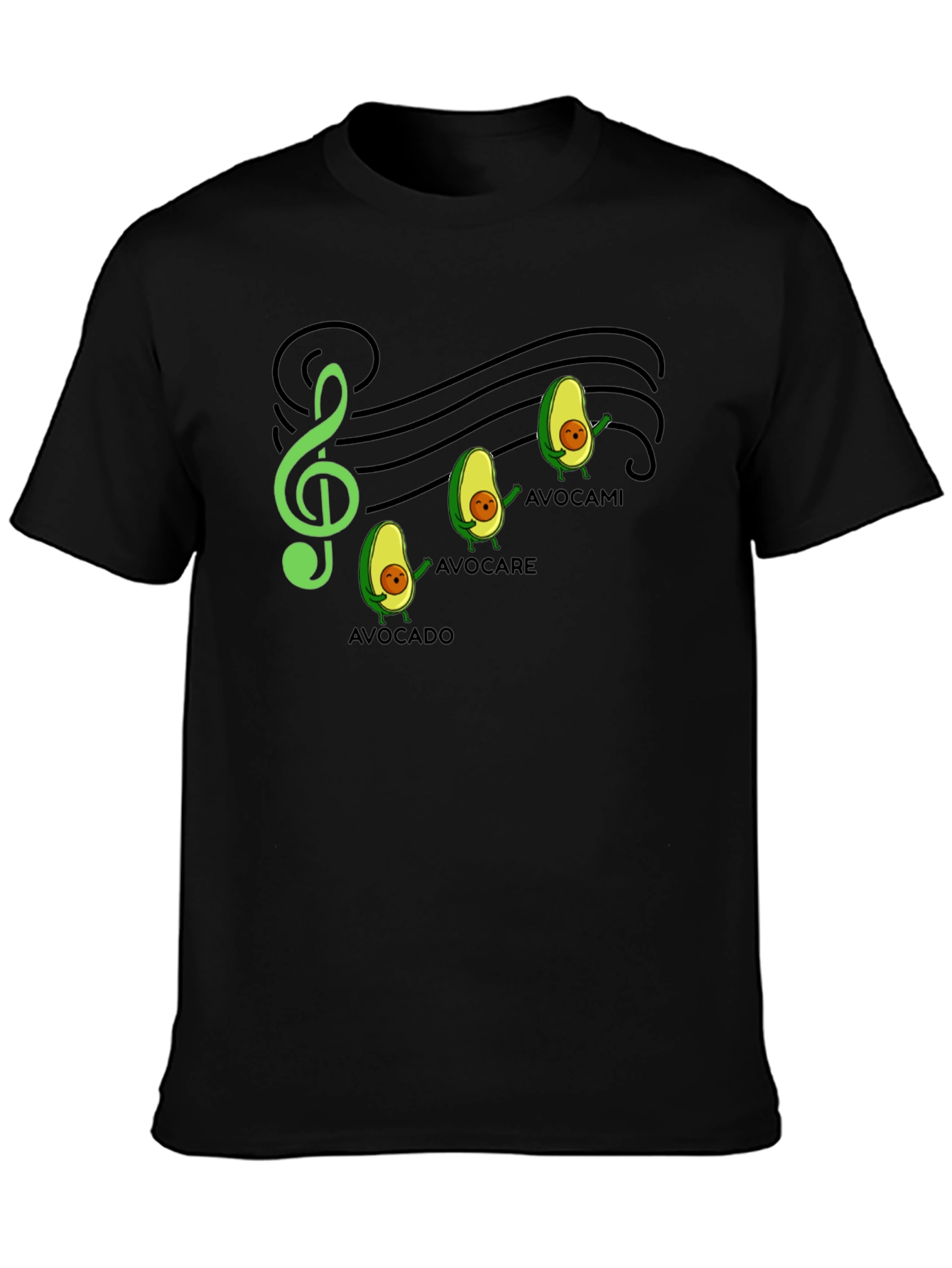 Avocado Music Note Graphic Tee