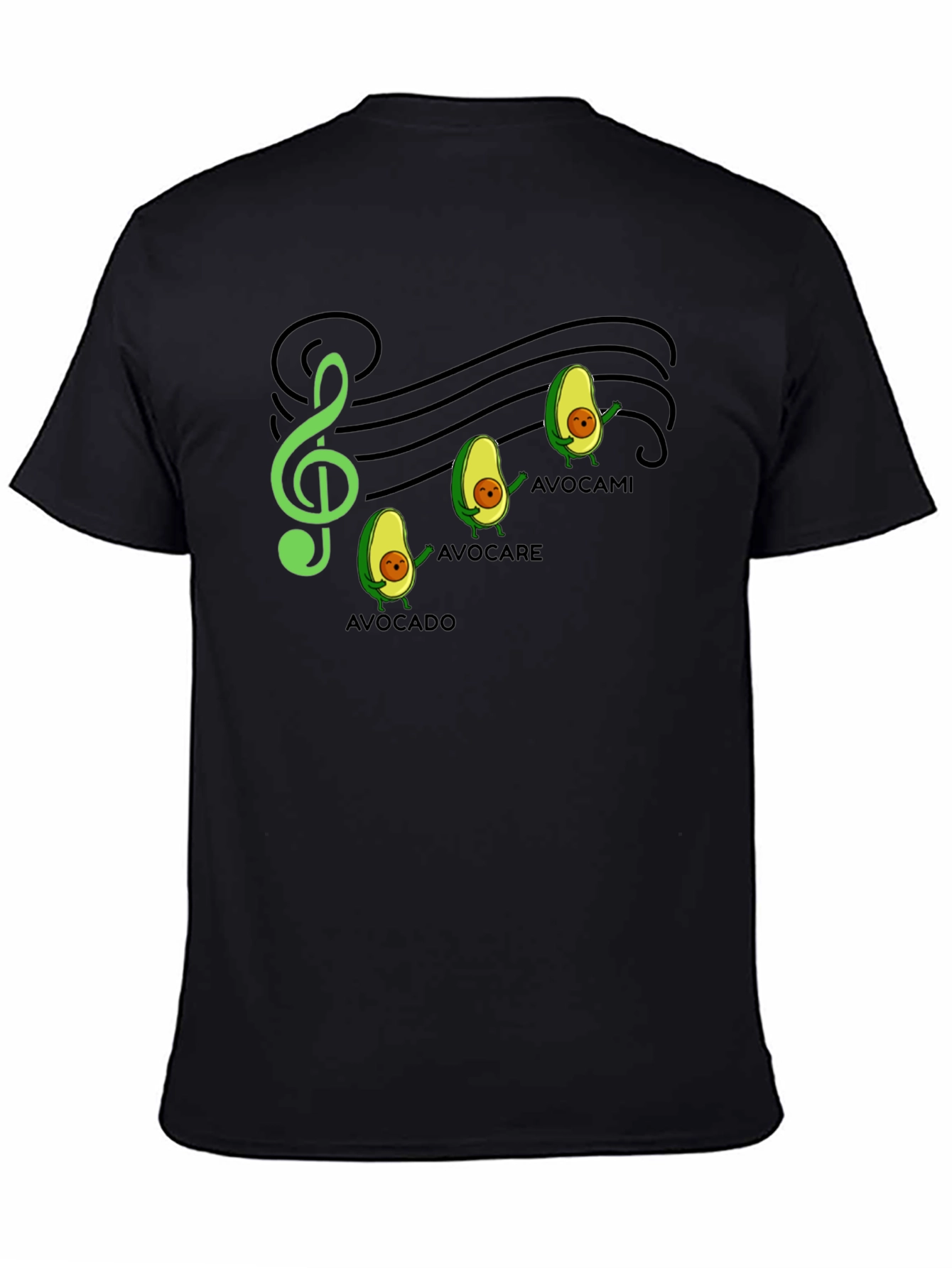 Avocado Music Note Graphic Tee
