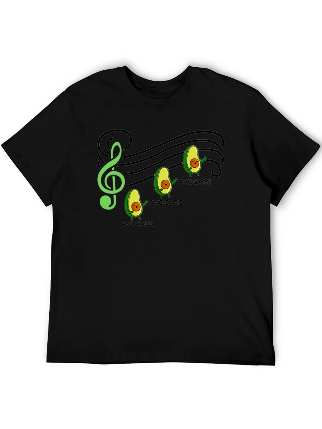 Avocado Music Note Graphic Tee