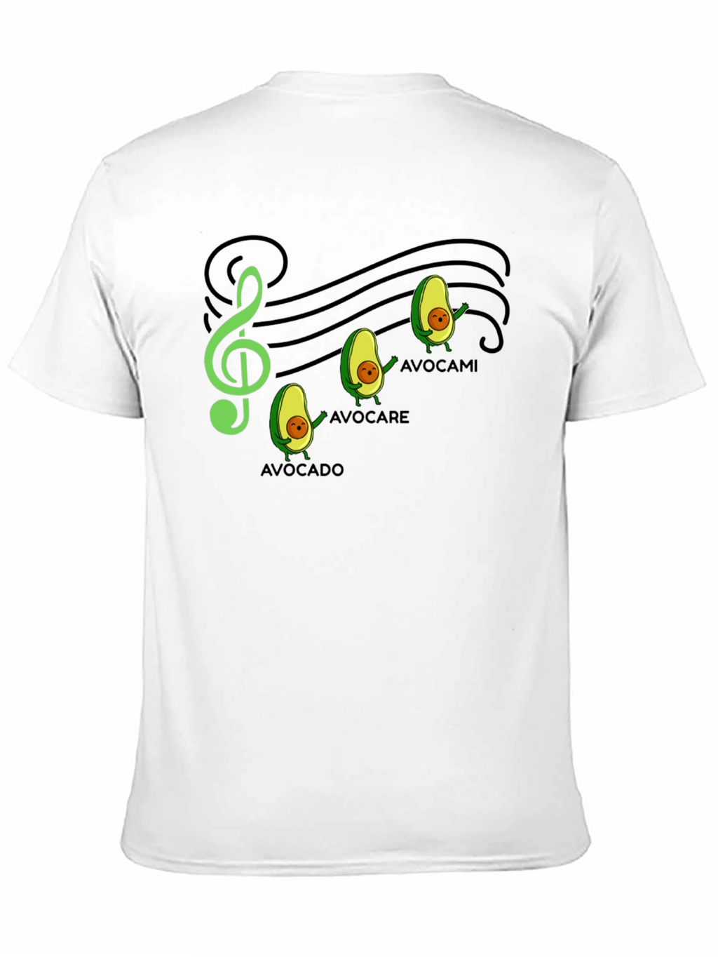 Avocado Music Note Graphic Tee