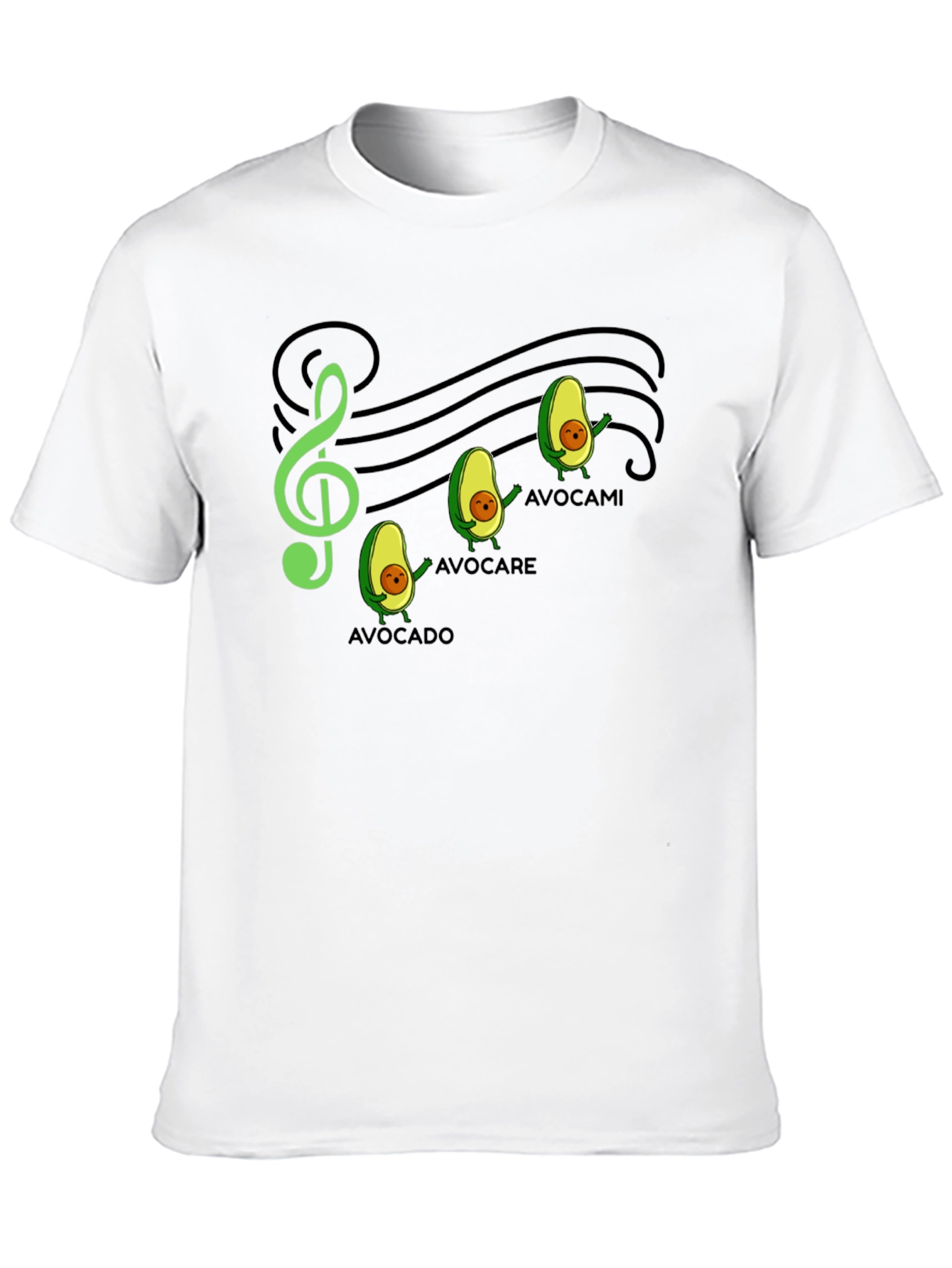 Avocado Music Note Graphic Tee