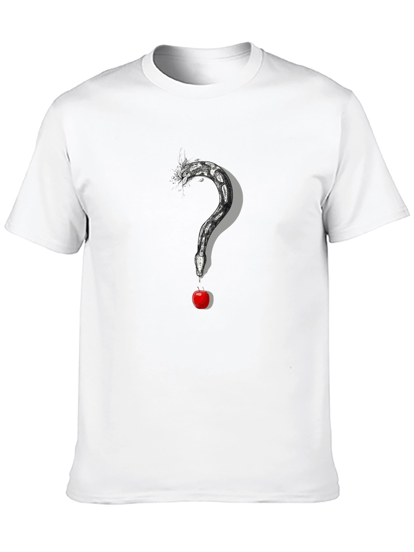 Snake and Apple Graphic Print Tee