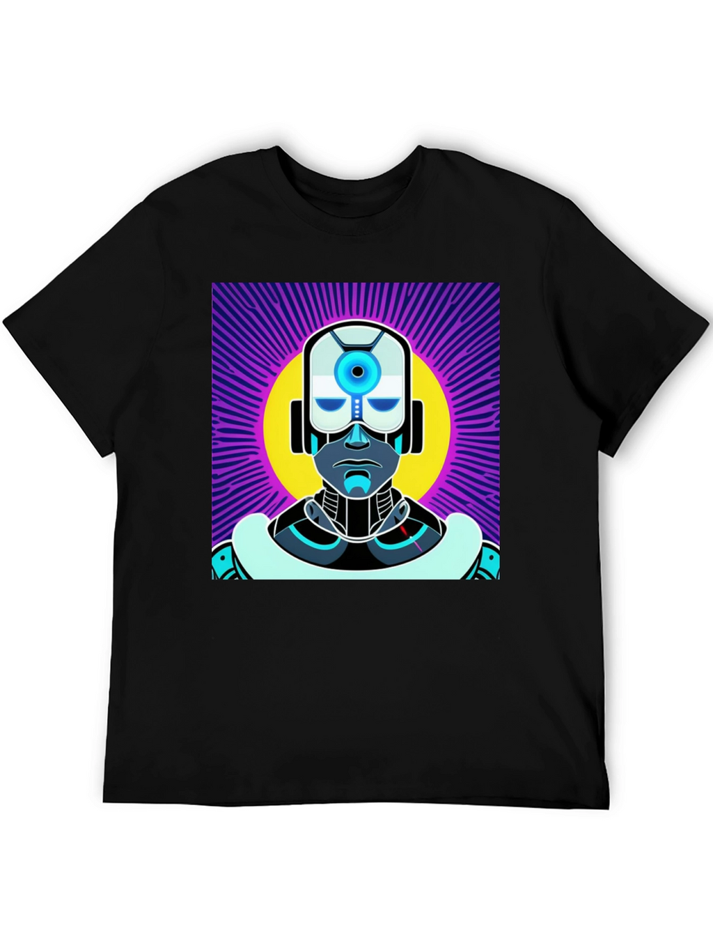 Retro Robot Graphic Tee - Sci-Fi Style