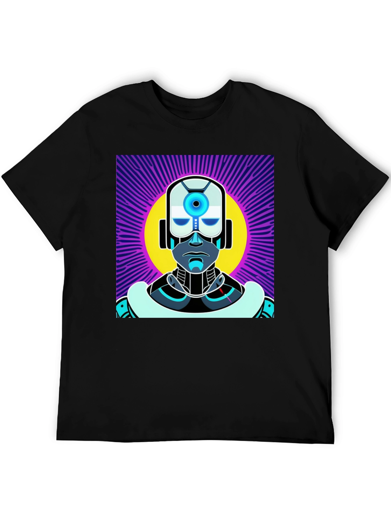 Retro Robot Graphic Tee - Sci-Fi Style
