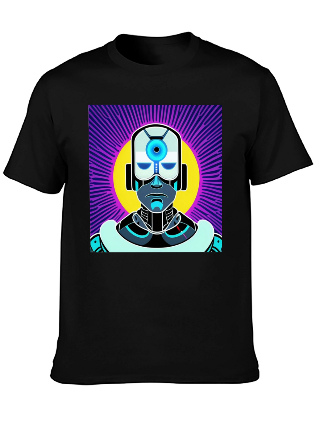 Retro Robot Graphic Tee - Sci-Fi Style