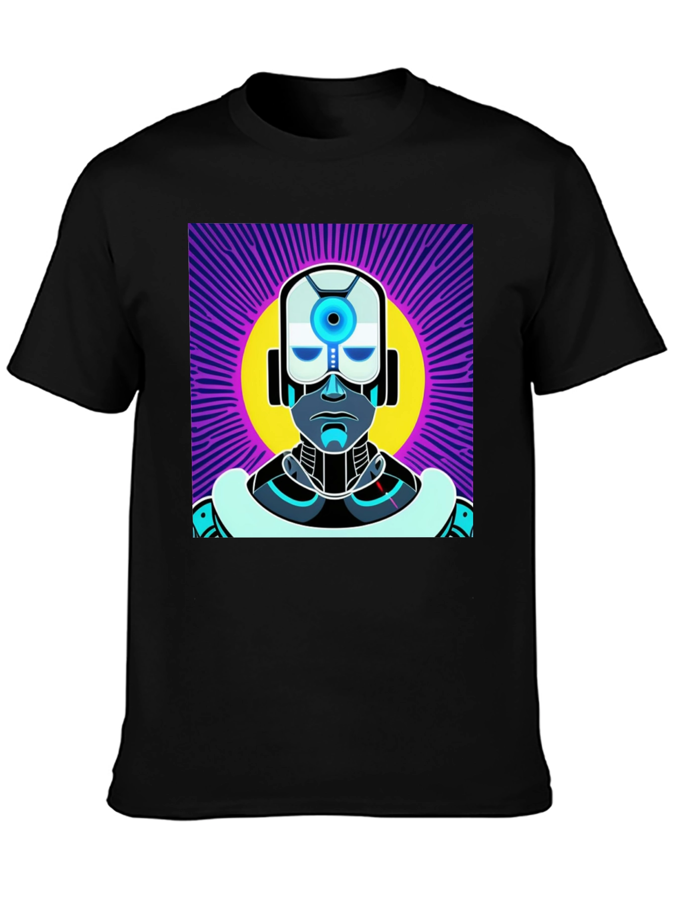 Retro Robot Graphic Tee - Sci-Fi Style
