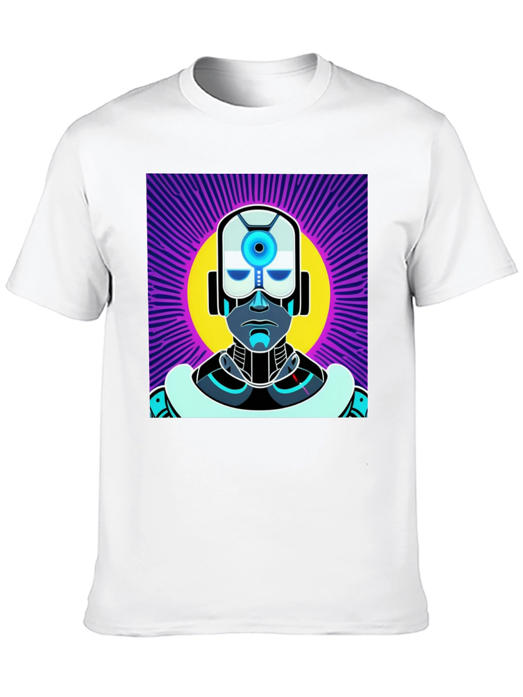Retro Robot Graphic Tee - Sci-Fi Style