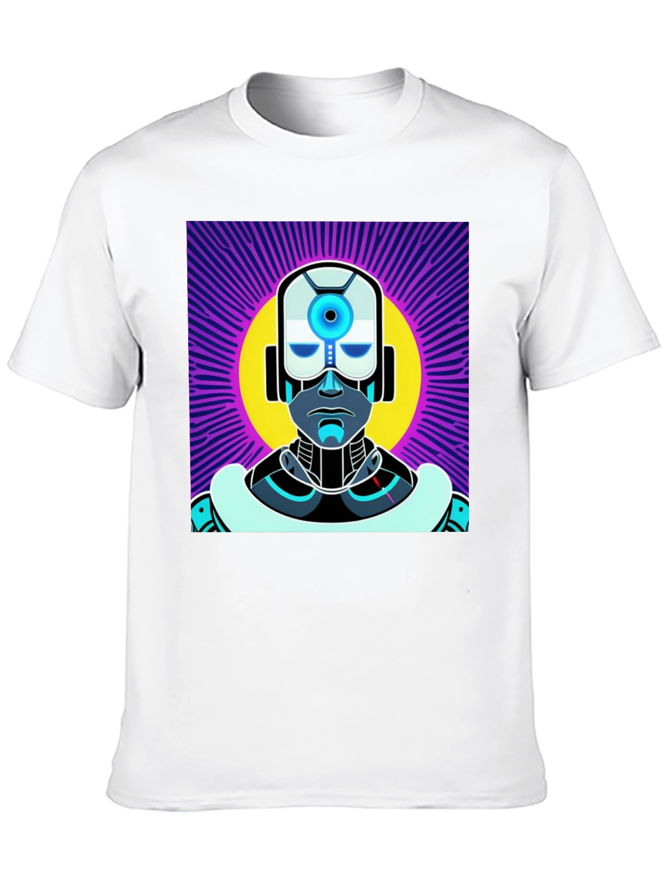 Retro Robot Graphic Tee - Sci-Fi Style
