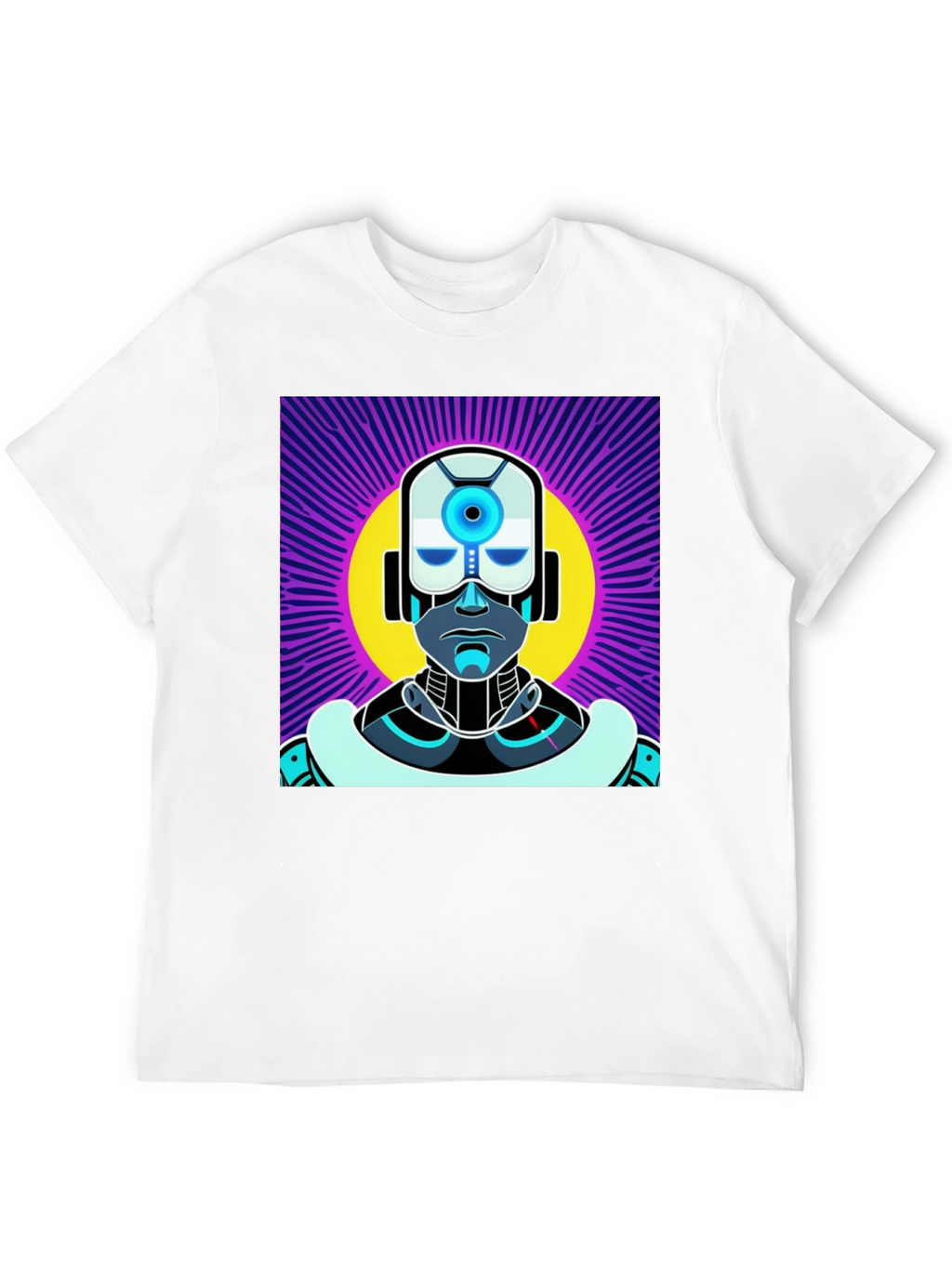 Retro Robot Graphic Tee - Sci-Fi Style