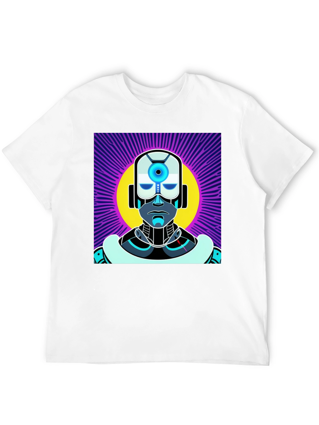 Retro Robot Graphic Tee - Sci-Fi Style