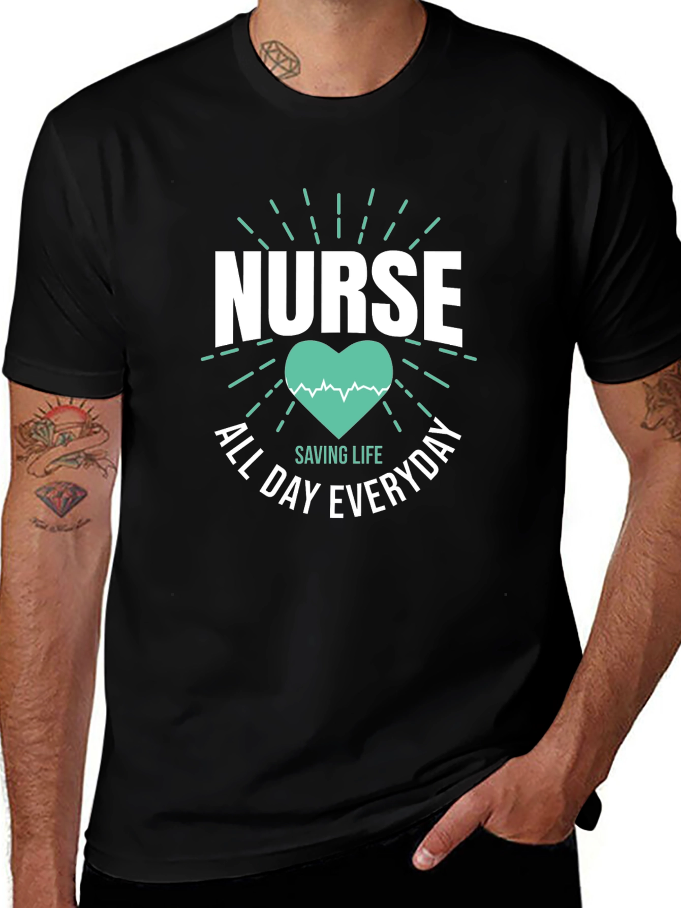 Nurse All Day Everyday Graphic T-Shirt