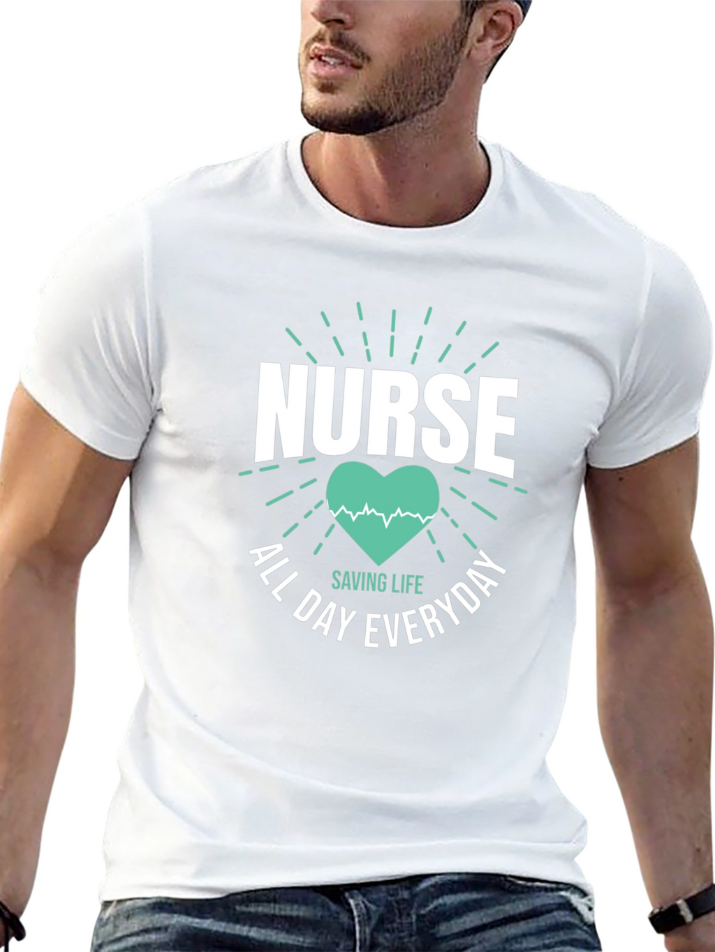 Nurse All Day Everyday Graphic T-Shirt