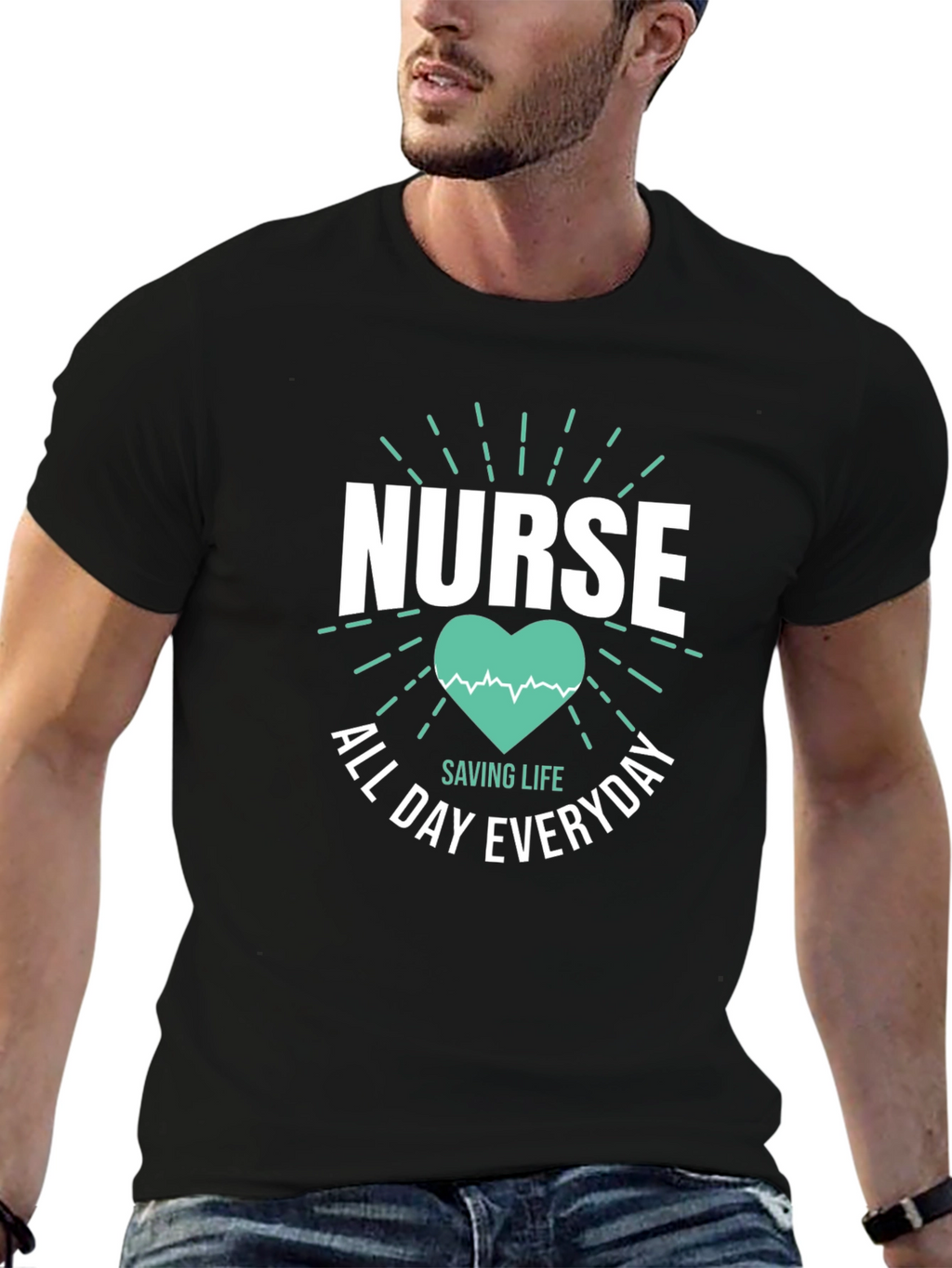 Nurse All Day Everyday Graphic T-Shirt