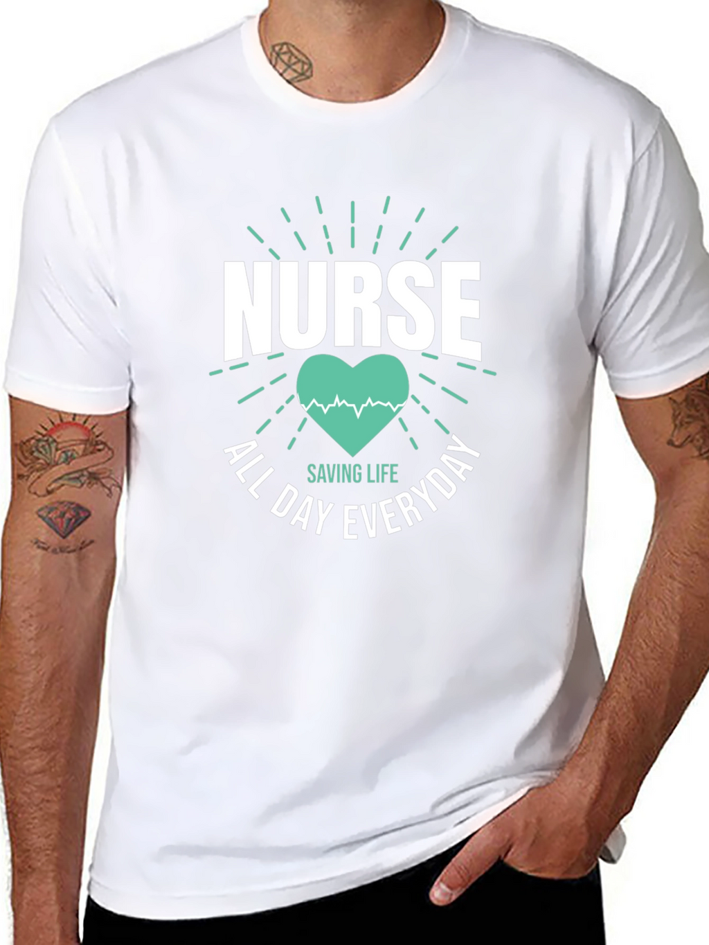 Nurse All Day Everyday Graphic T-Shirt