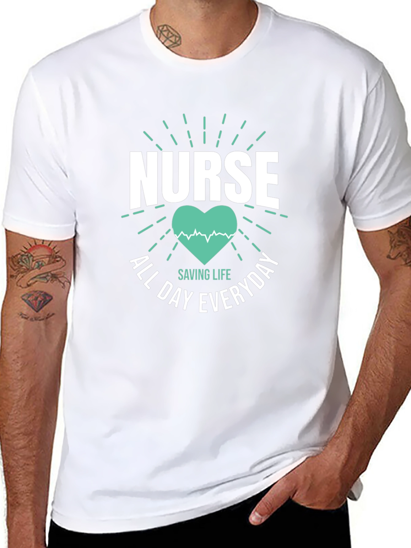 Nurse All Day Everyday Graphic T-Shirt