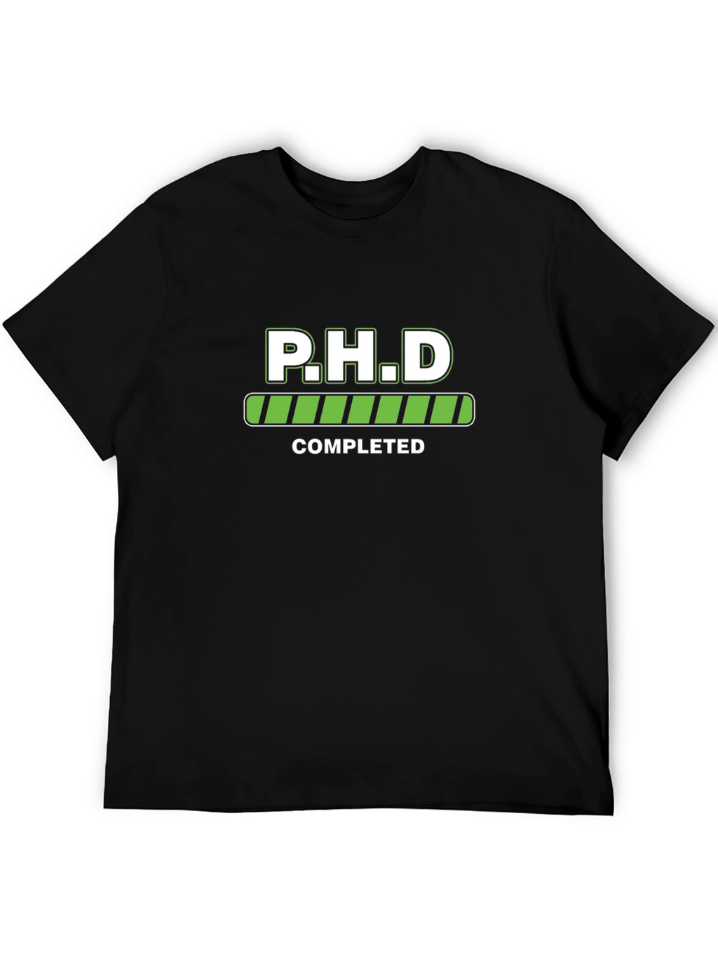 PHD Completed Black T-Shirt Graduation Gift