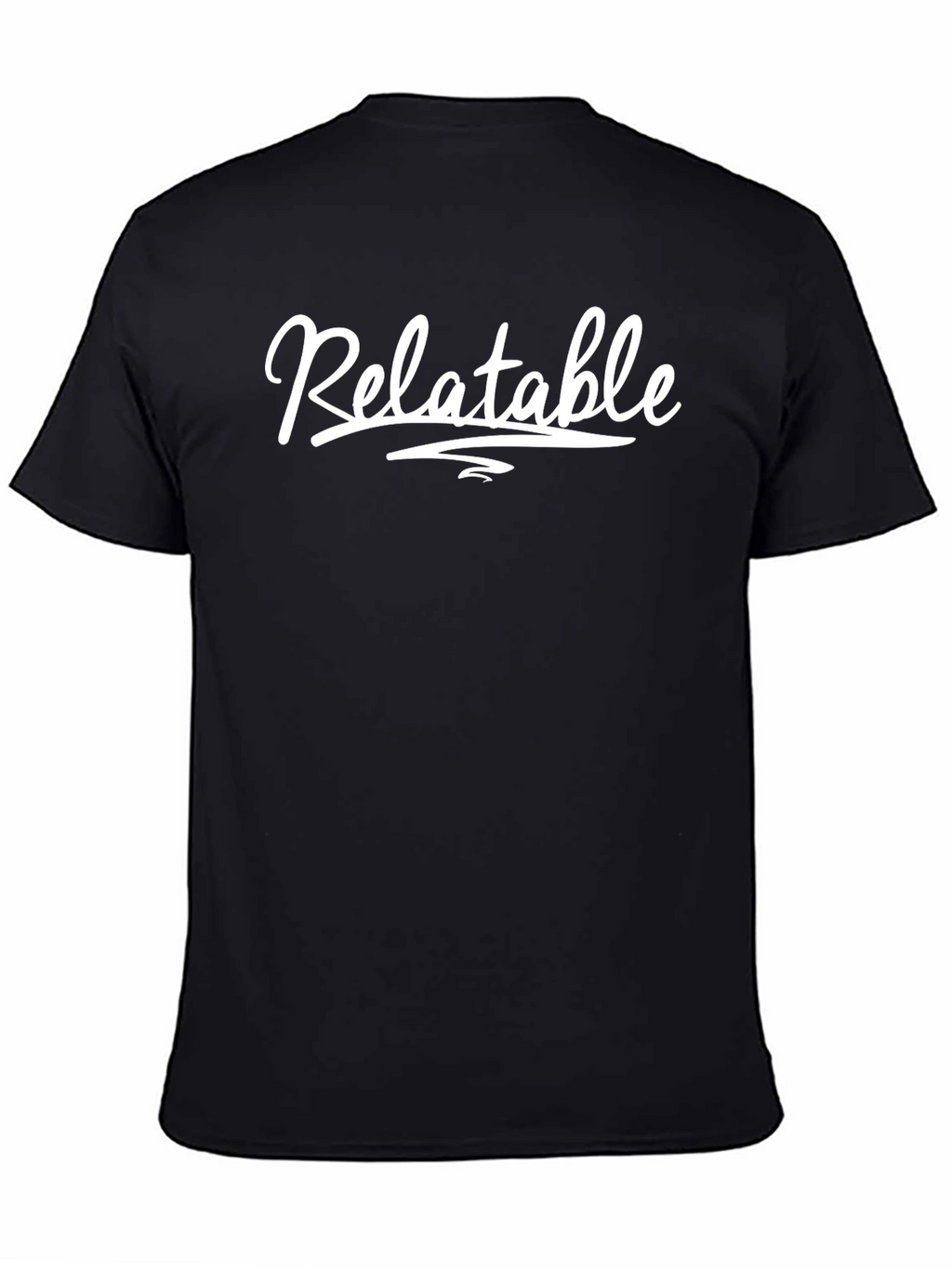 Relatable Graphic Tee - Black Cotton Blend T-Shirt