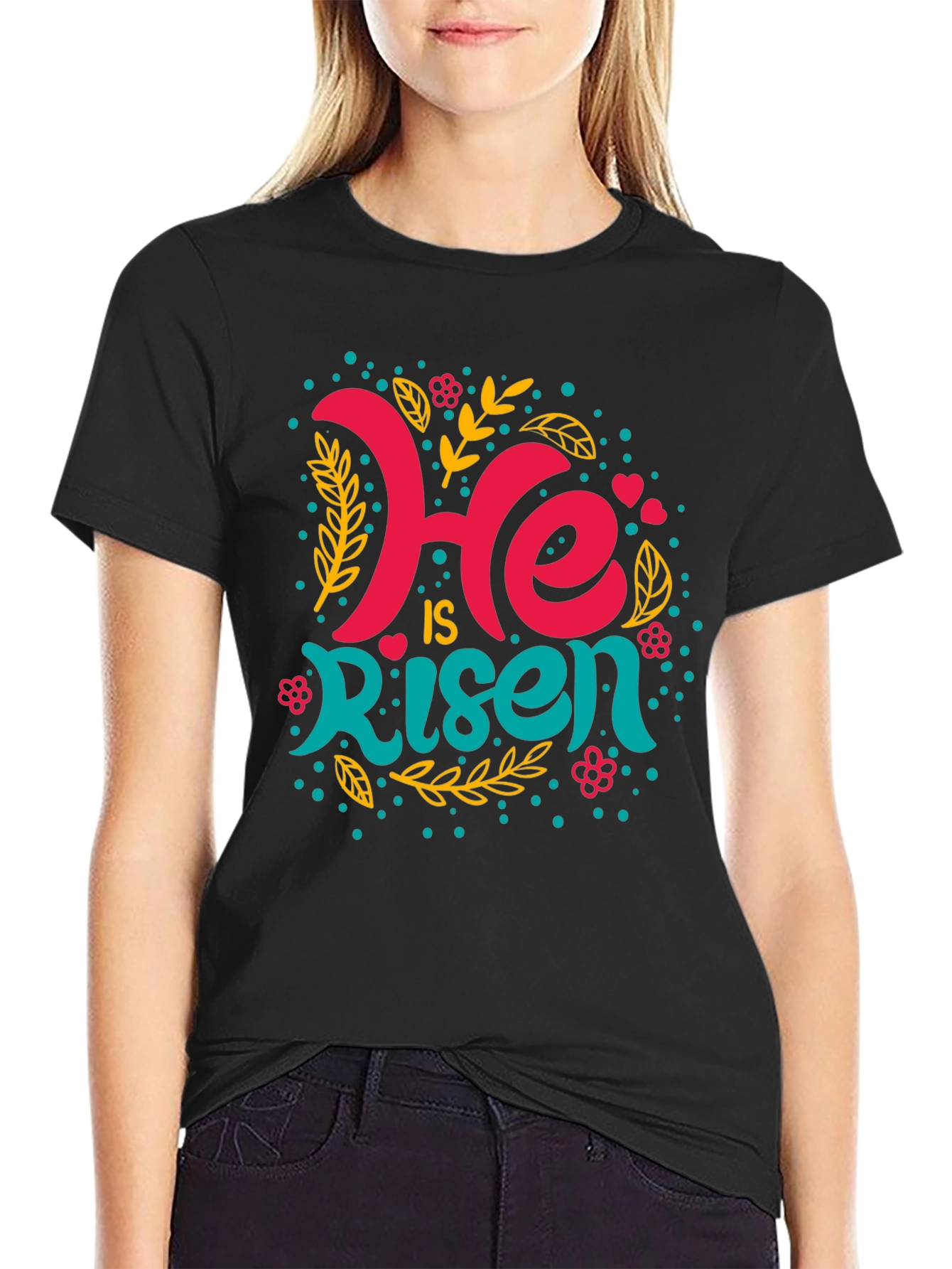 He is Risen Graphic Tee - Easter Celebration Shirt