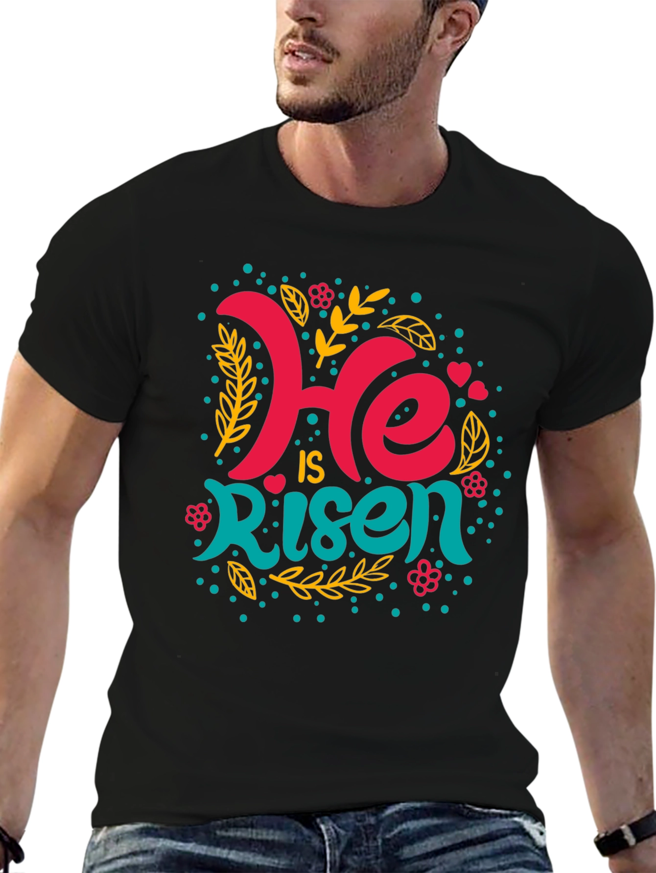 He is Risen Graphic Tee - Easter Celebration Shirt
