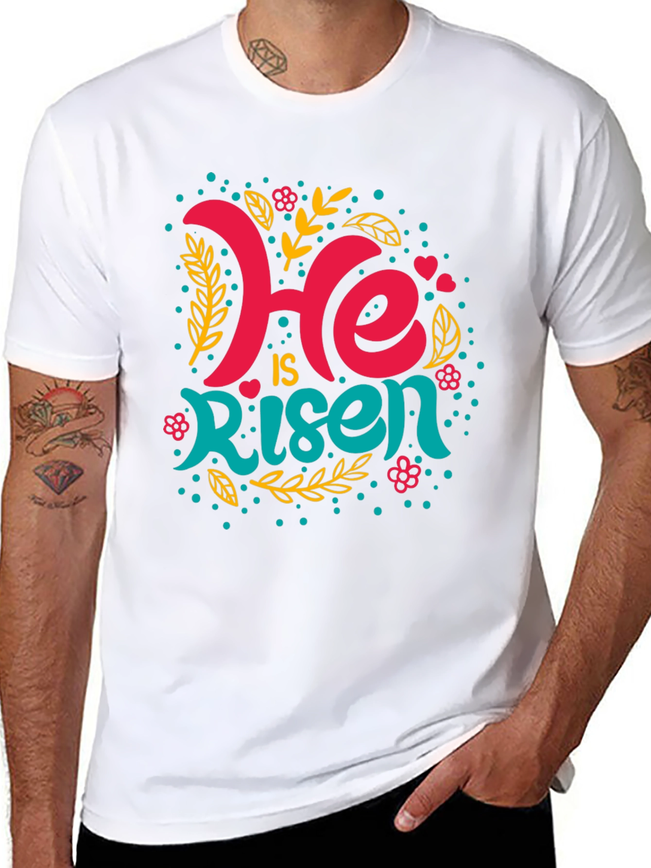 He is Risen Graphic Tee - Easter Celebration Shirt