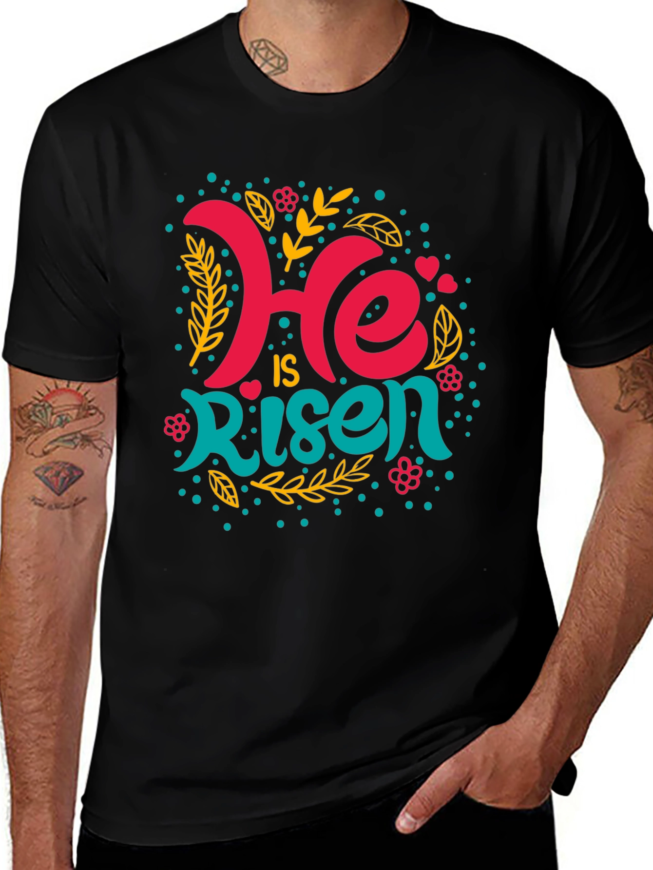 He is Risen Graphic Tee - Easter Celebration Shirt