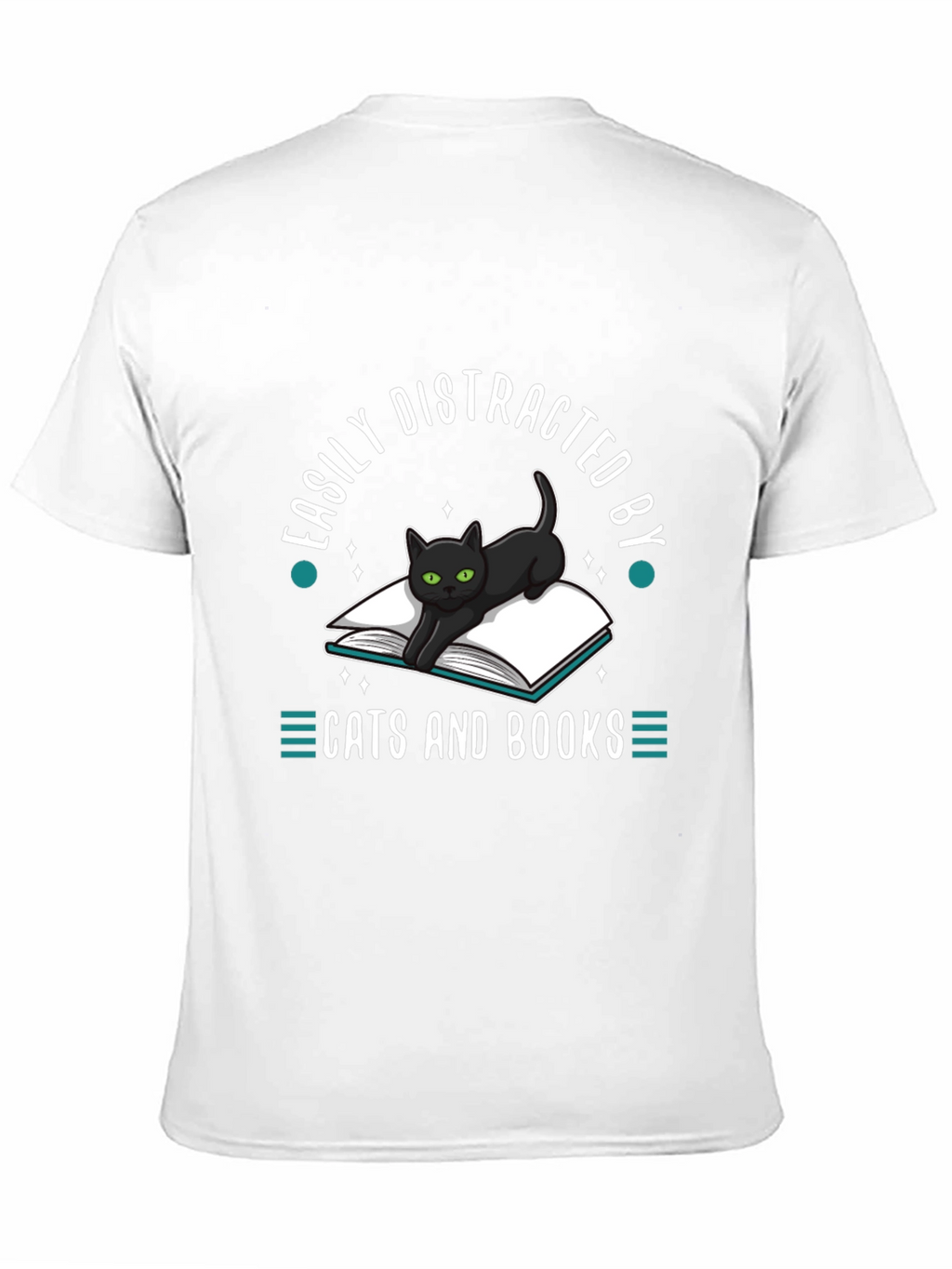 Easily Distracted by Cats and Books T-Shirt