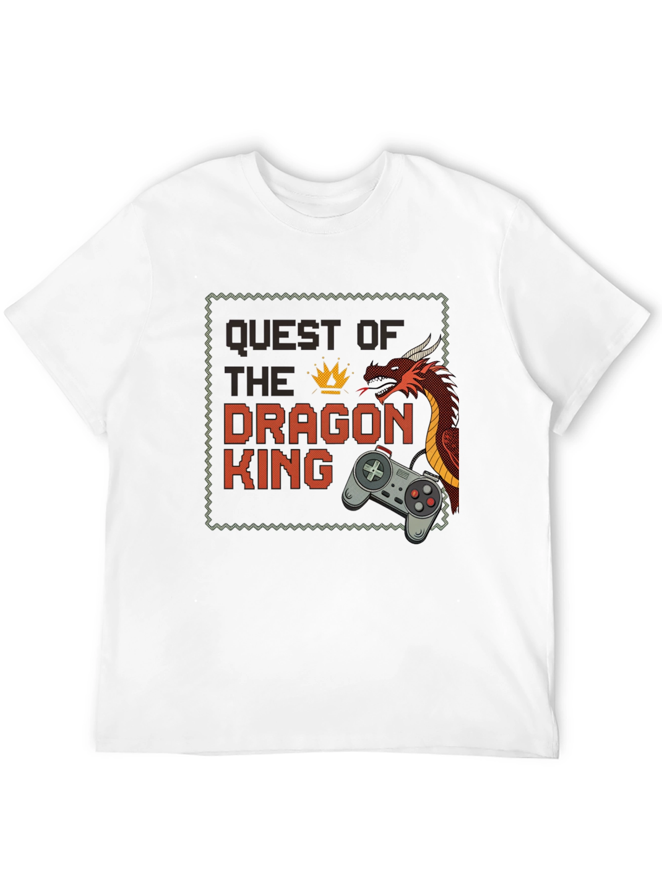 Quest of the Dragon King Black T-Shirt - Gamer Style