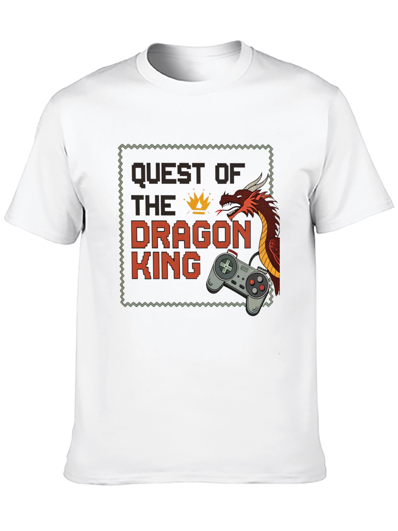 Quest of the Dragon King Black T-Shirt - Gamer Style
