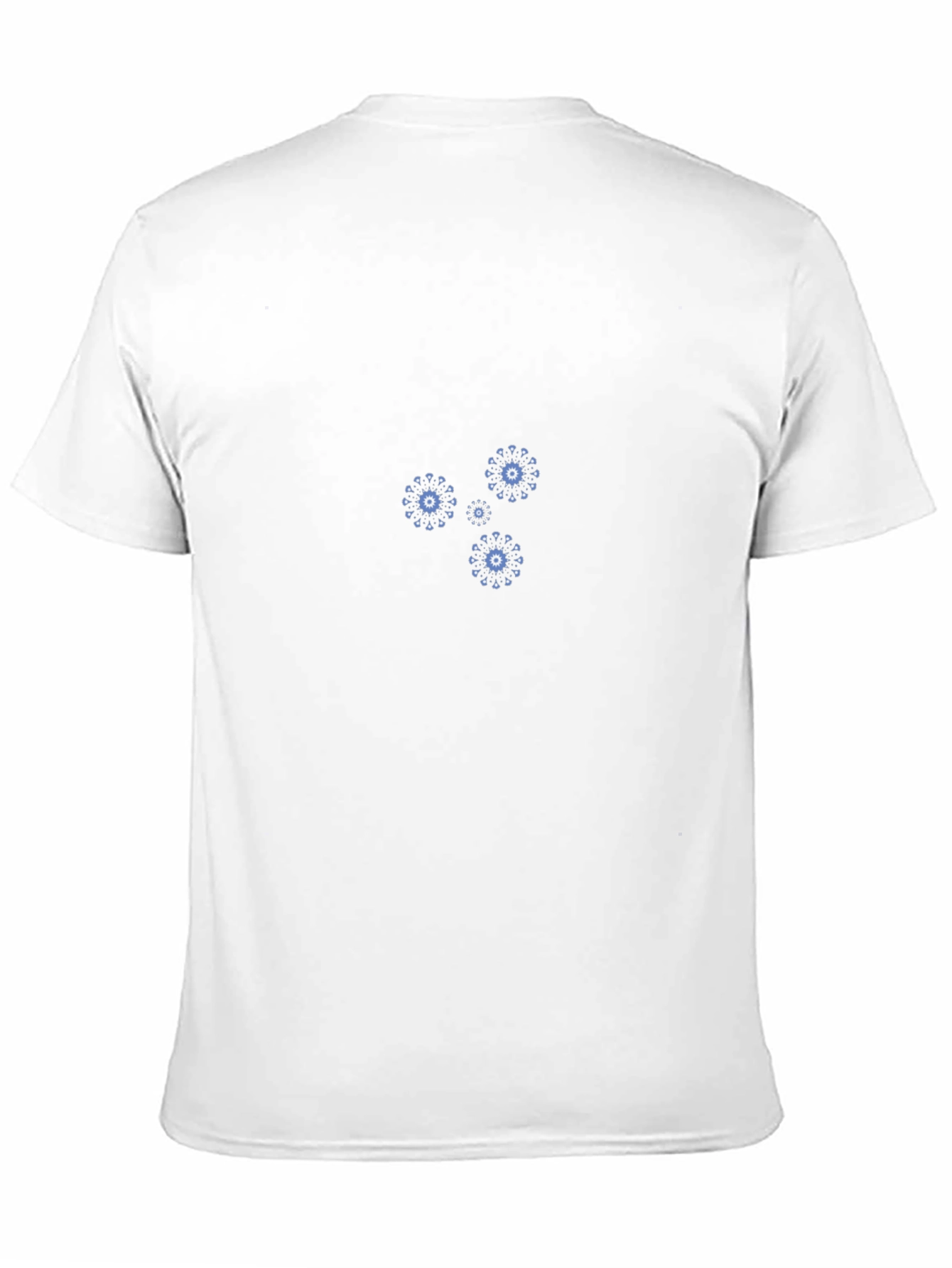 Mens Black T-Shirt with Abstract Floral Design
