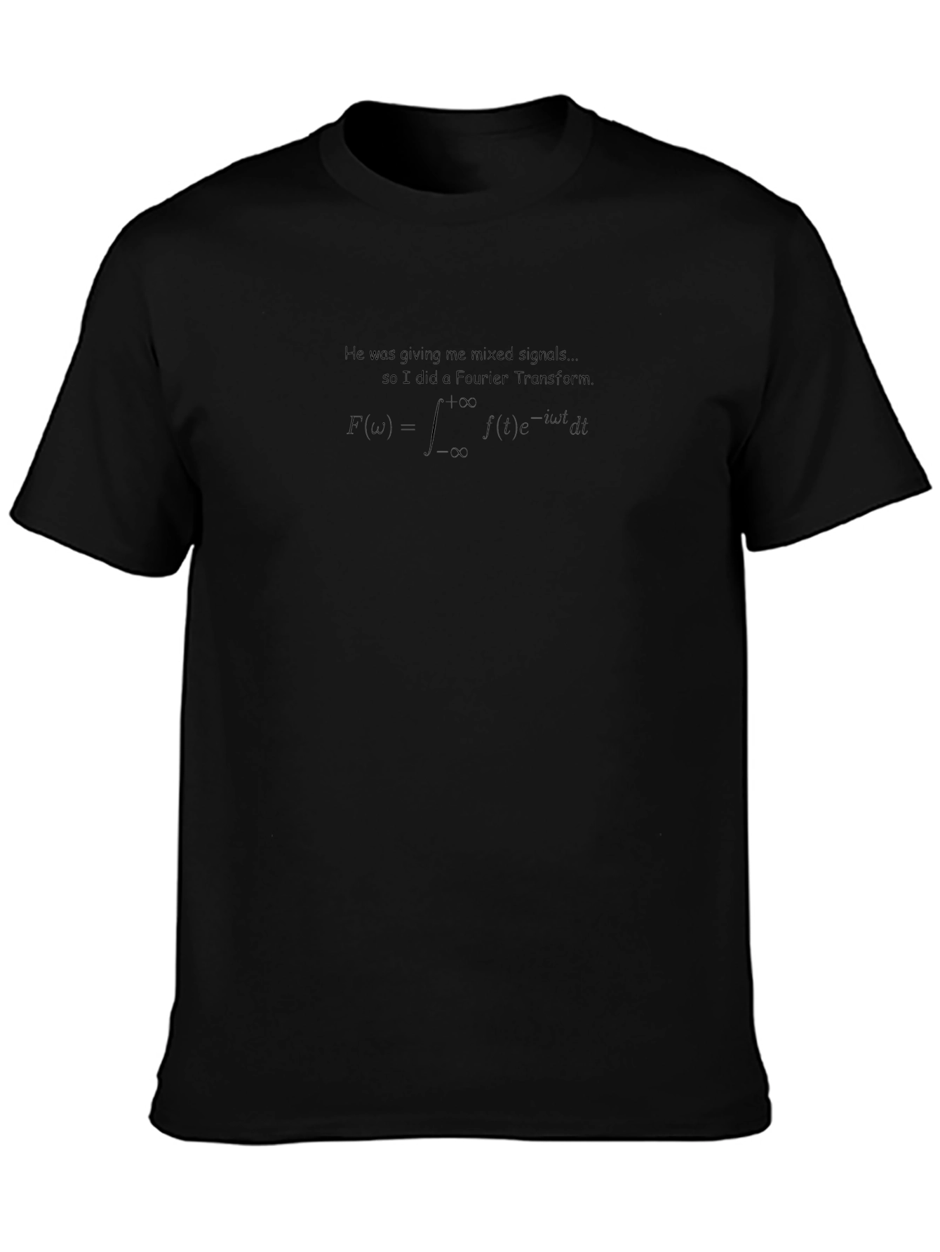 Mixed Signals Fourier Transform Black T-Shirt