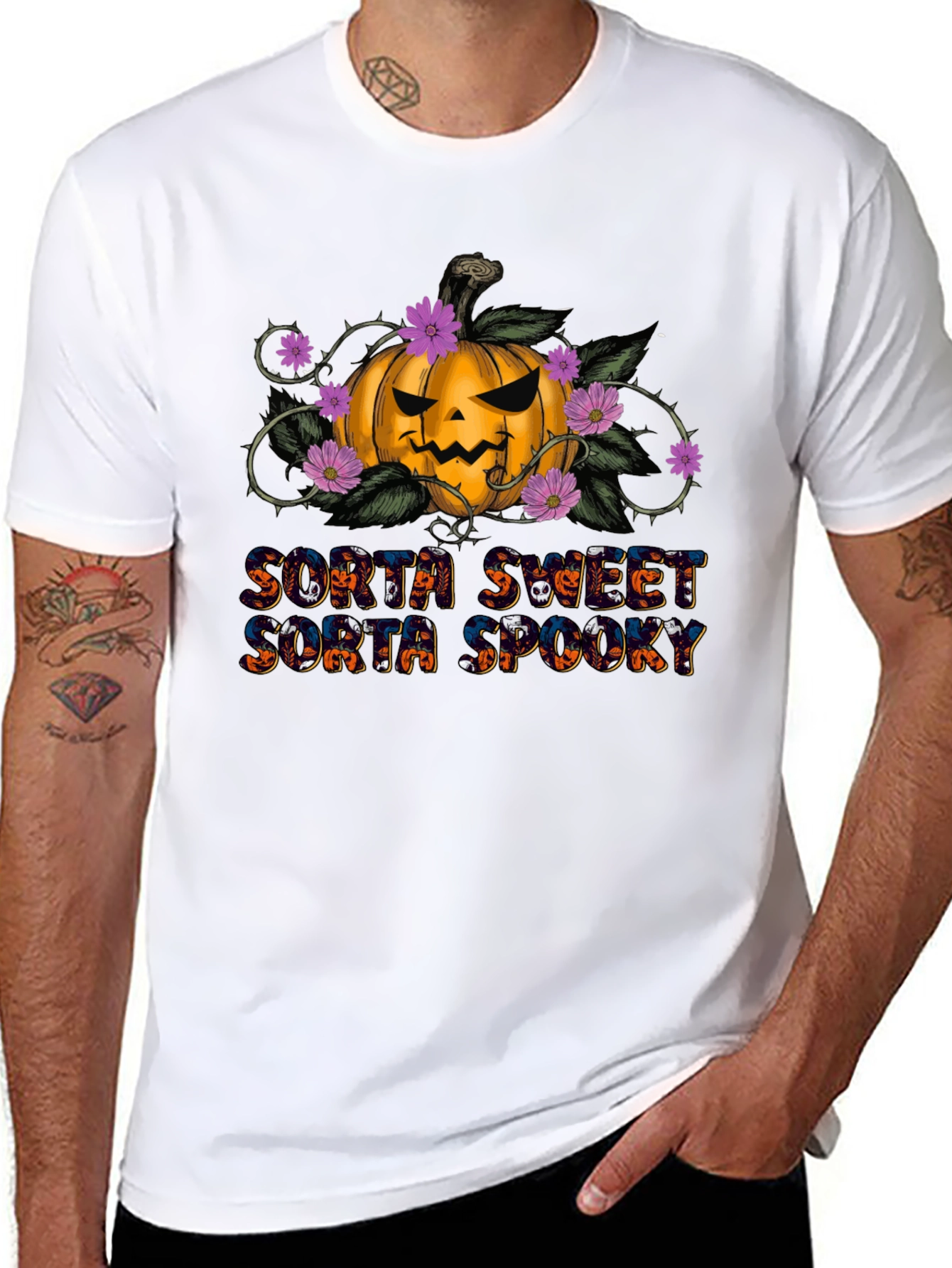 Sorta Sweet Sorta Spooky Halloween Pumpkin T-Shirt
