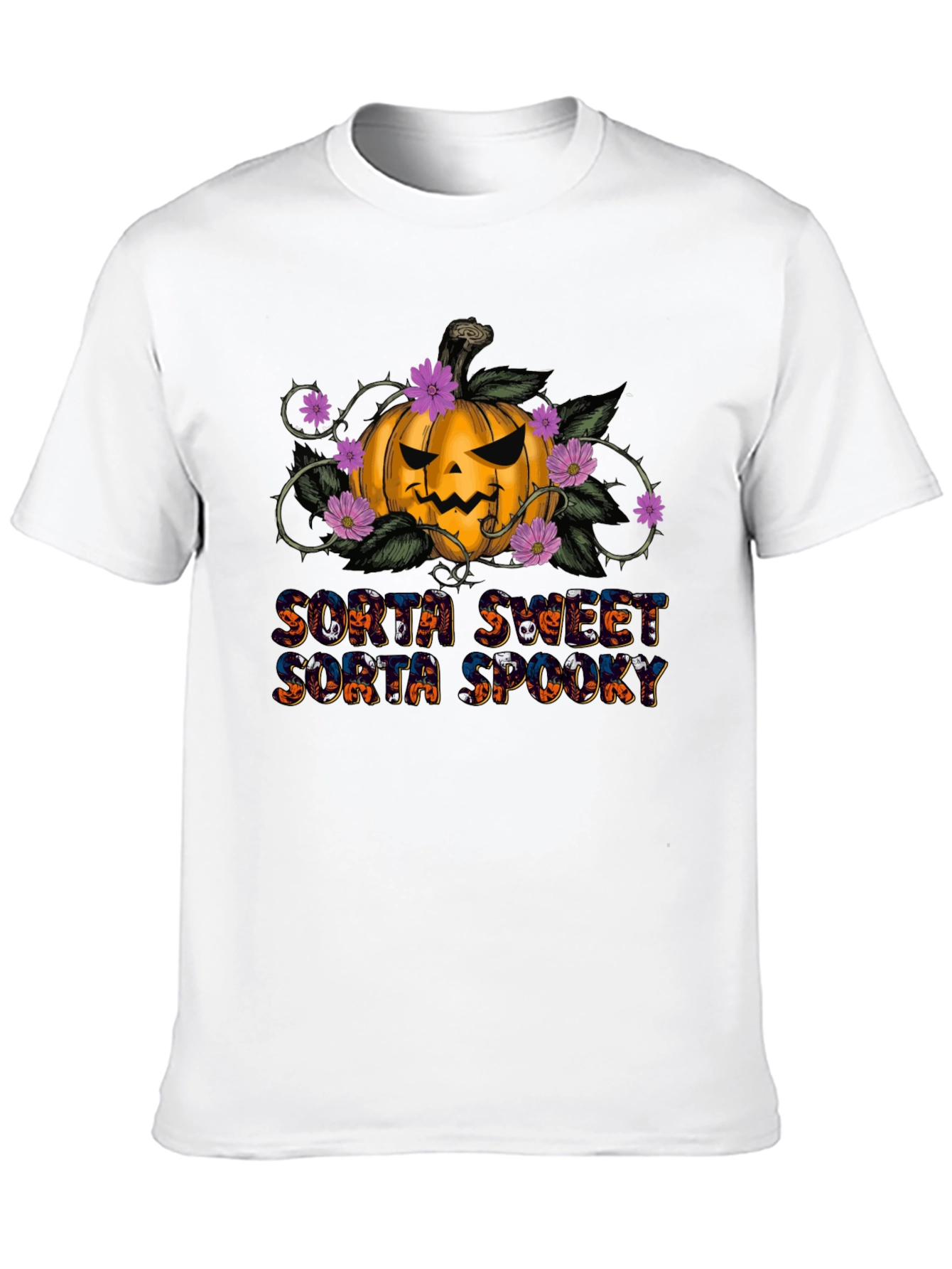 Sorta Sweet Sorta Spooky Halloween Pumpkin T-Shirt