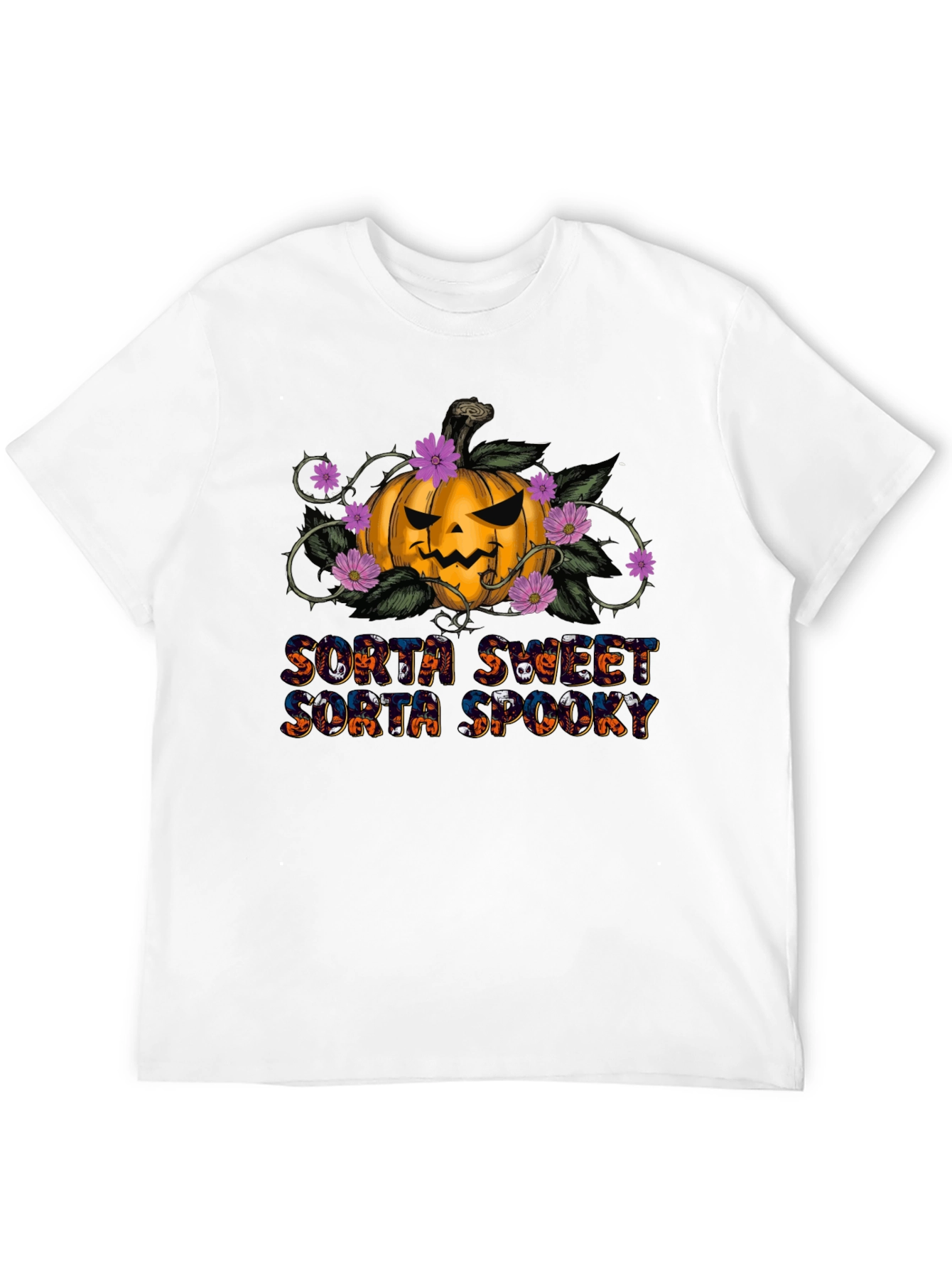 Sorta Sweet Sorta Spooky Halloween Pumpkin T-Shirt