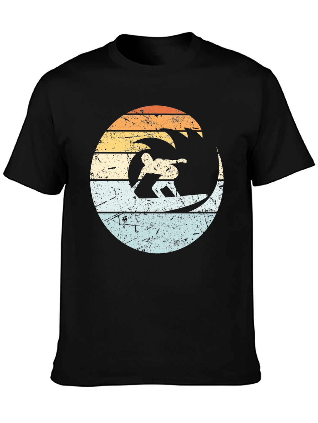 Retro Surfer Wave Graphic T-Shirt