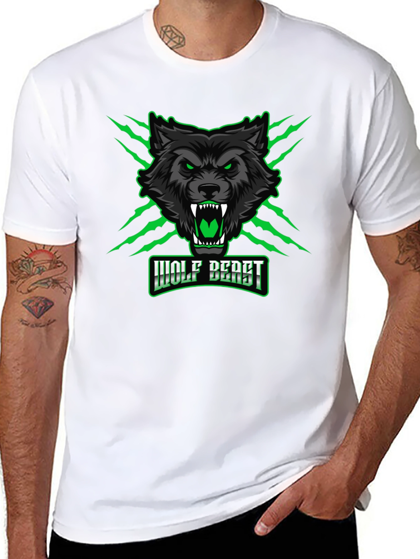 Wolf Beast Graphic Tee - Fierce & Bold Design