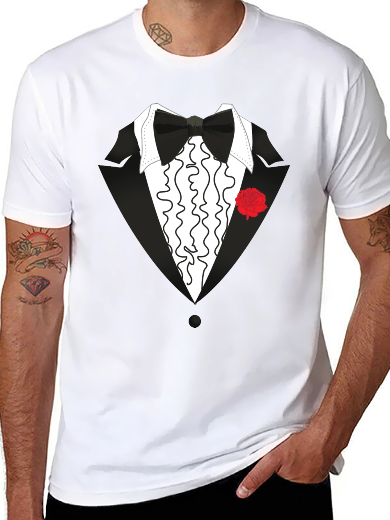 Tuxedo T-Shirt - Novelty Formal Wear Tee