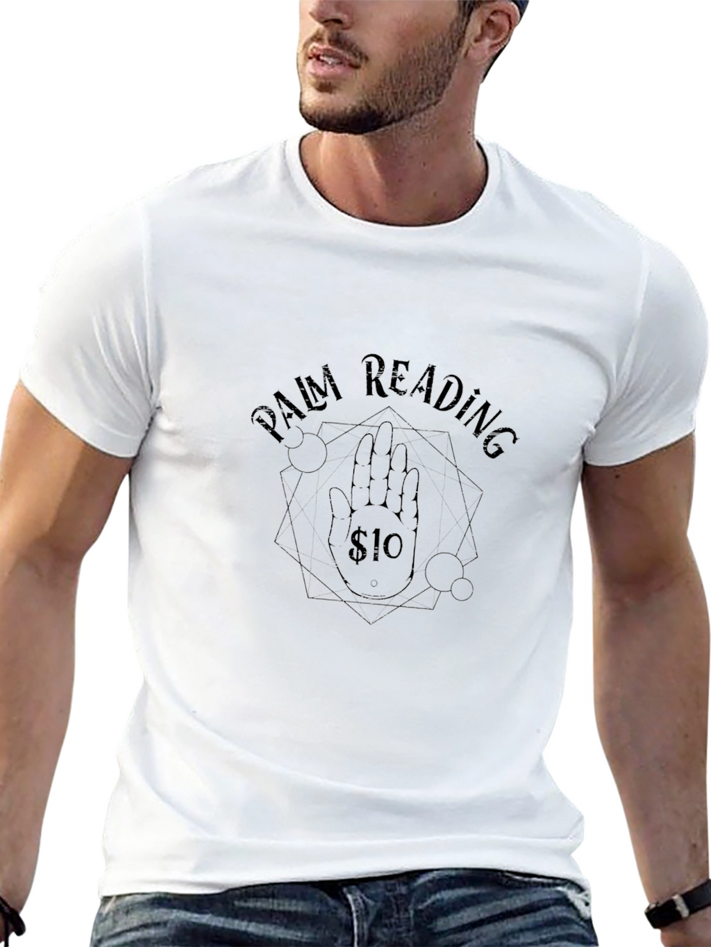Palm Reading Graphic Tee - Black