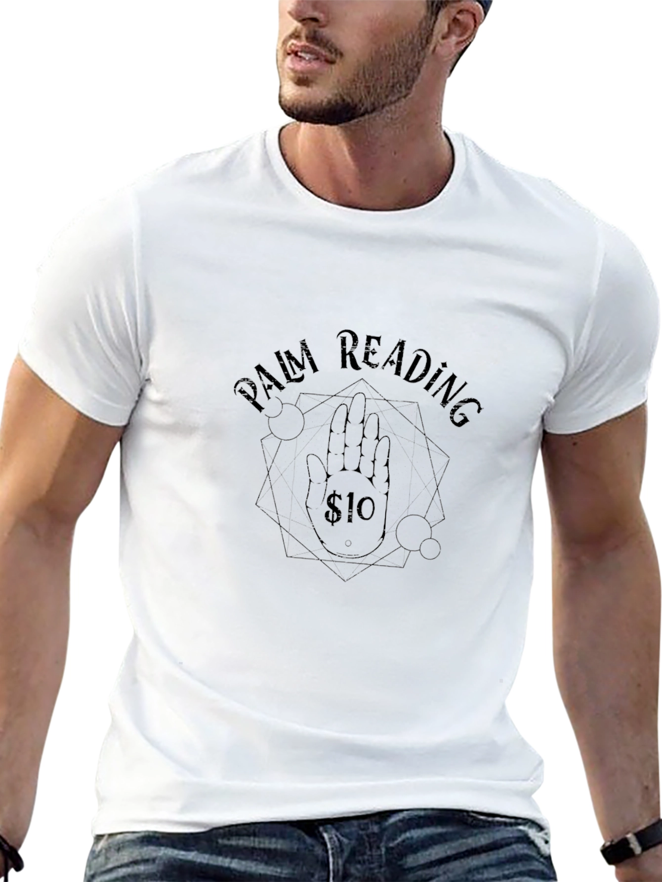 Palm Reading Graphic Tee - Black