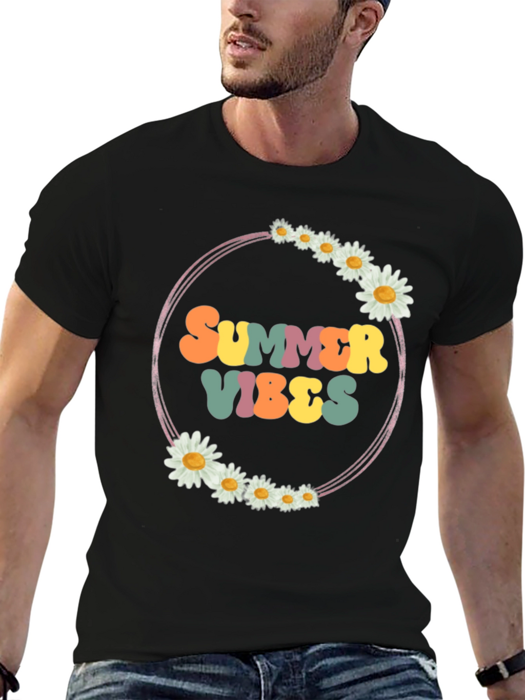 Summer Vibes Daisy Graphic Tee