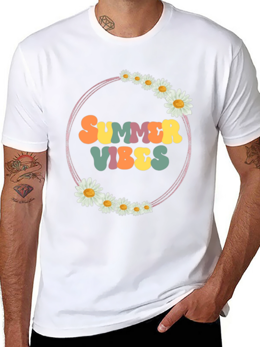 Summer Vibes Daisy Graphic Tee