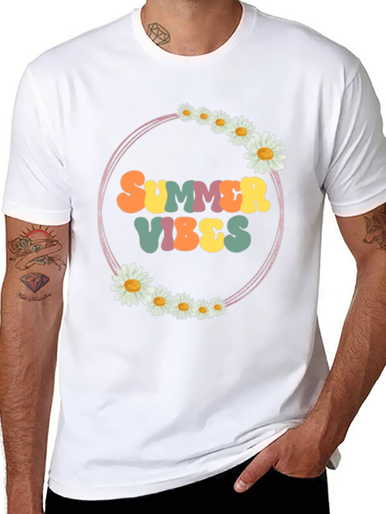 Summer Vibes Daisy Graphic Tee