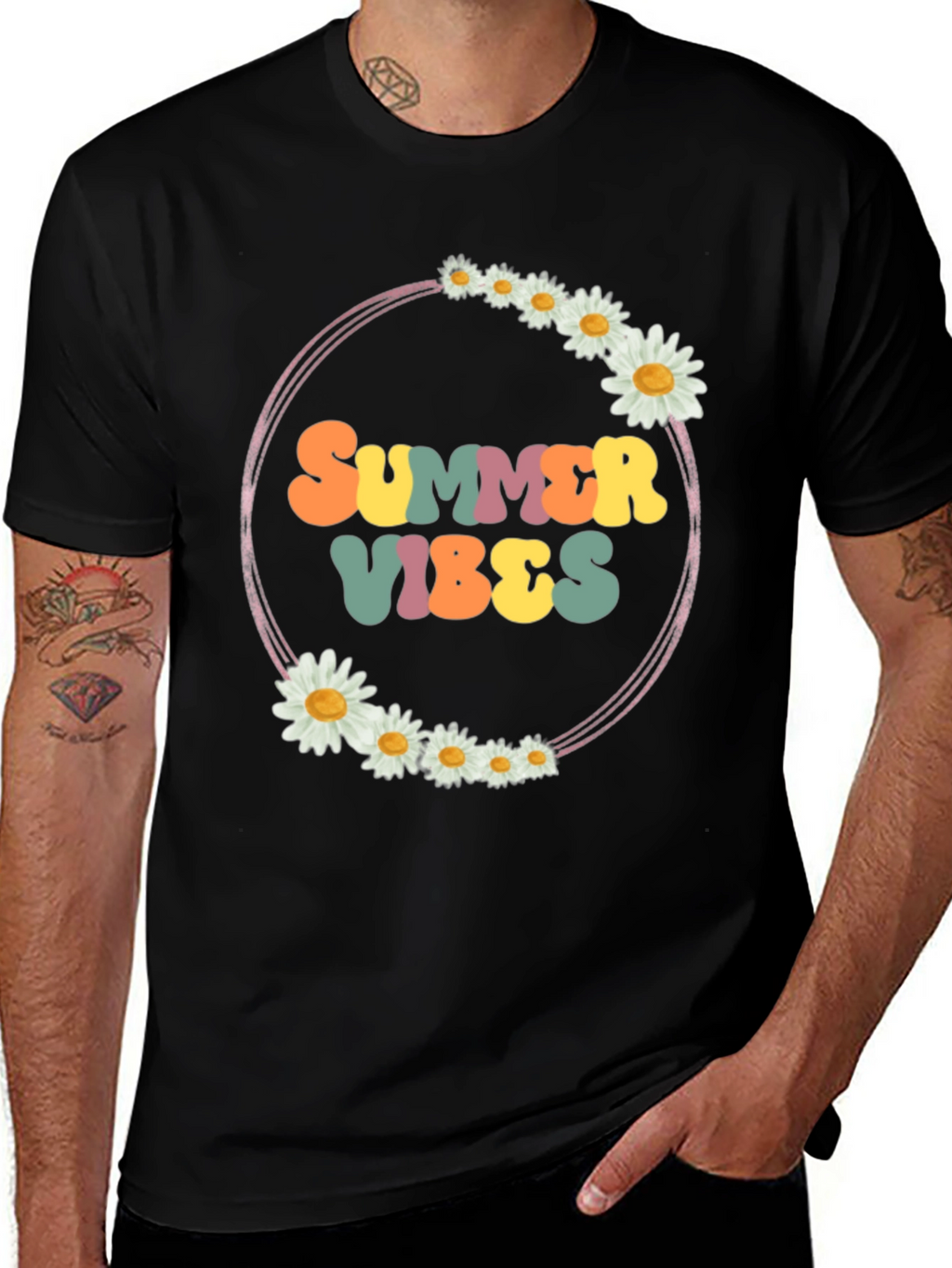 Summer Vibes Daisy Graphic Tee